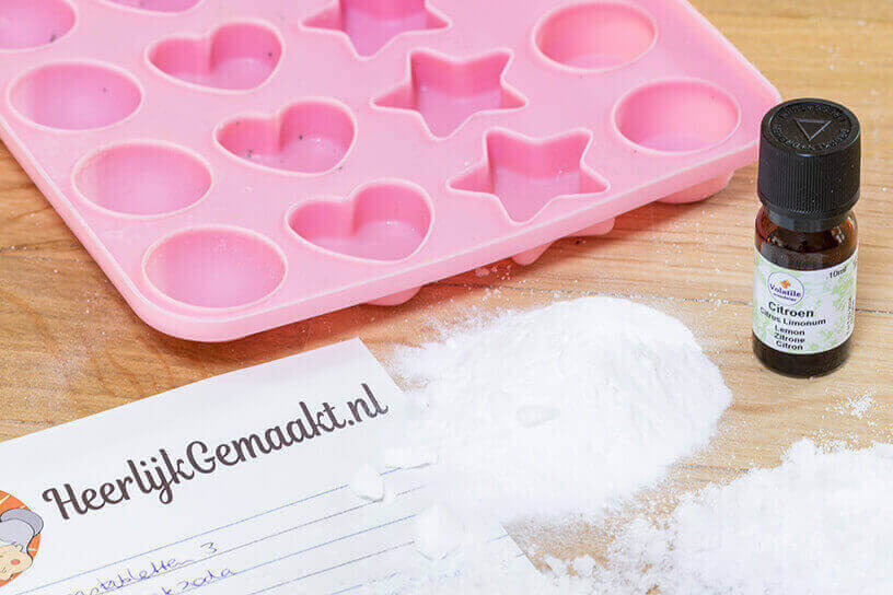 Vormpjes voor zelfgemaakte vaatwastabletten