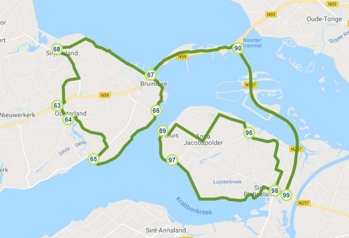 Fietsroute Grevelingendam Philipsdam