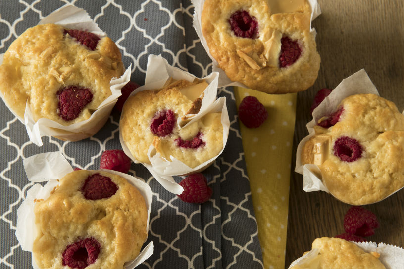 muffins met frambozen