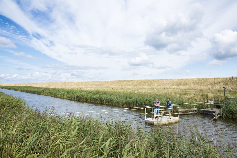 Uitzicht over water in Texel