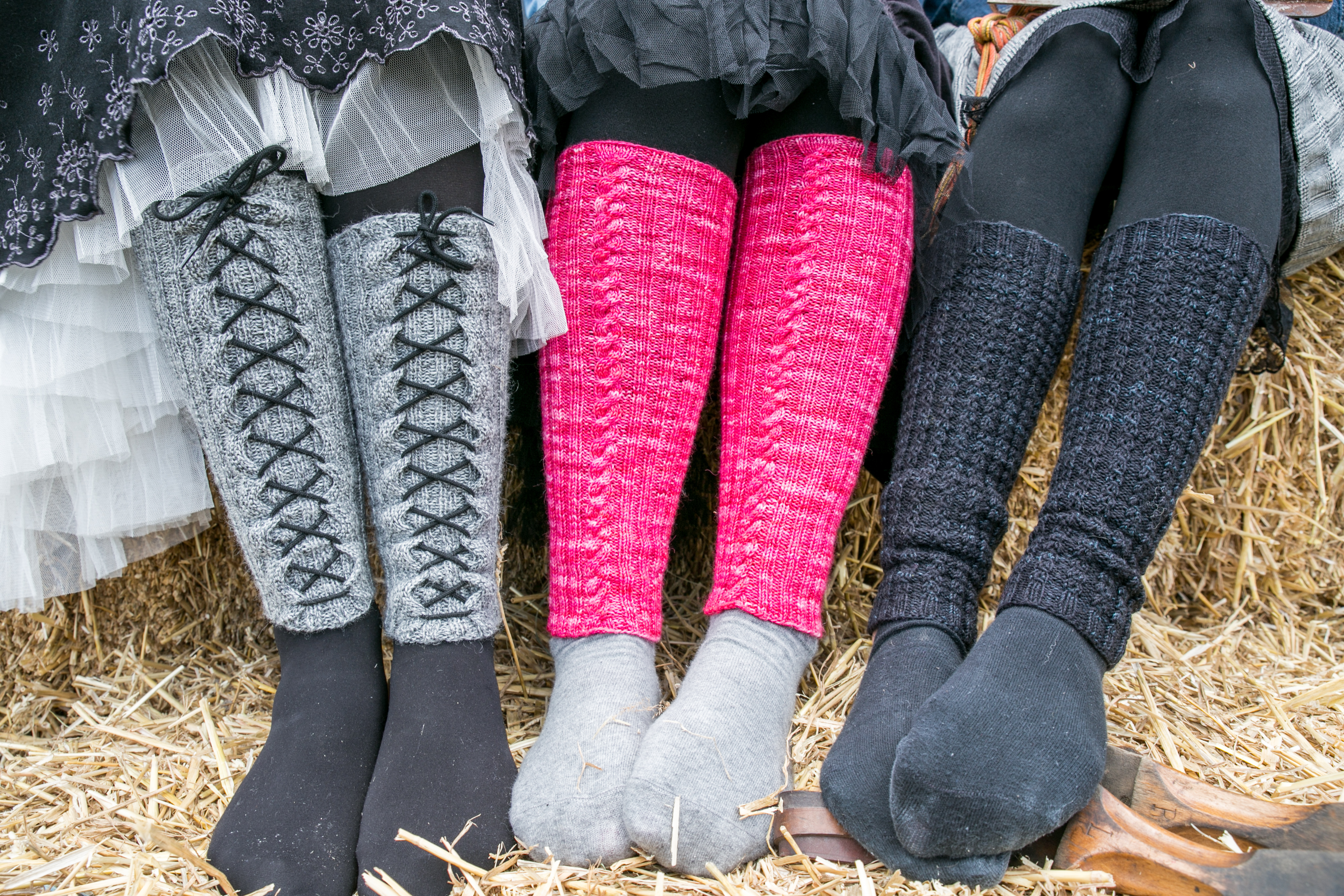 gebreeën beenwarmers