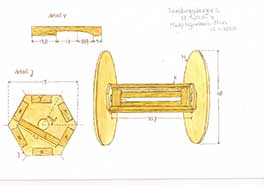 Werktekening tuinslangopberger Landleven