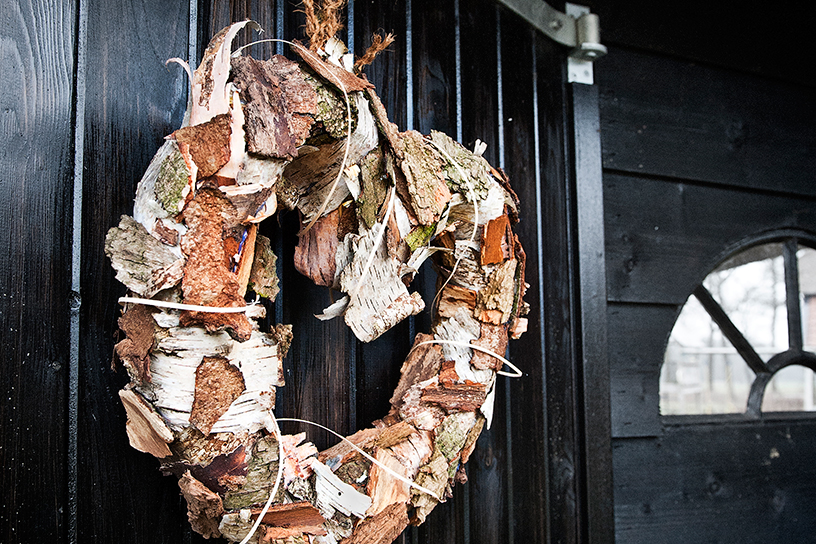 hart met winterse elementen