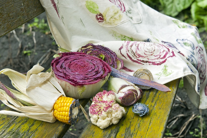 groente om mee te stempelen