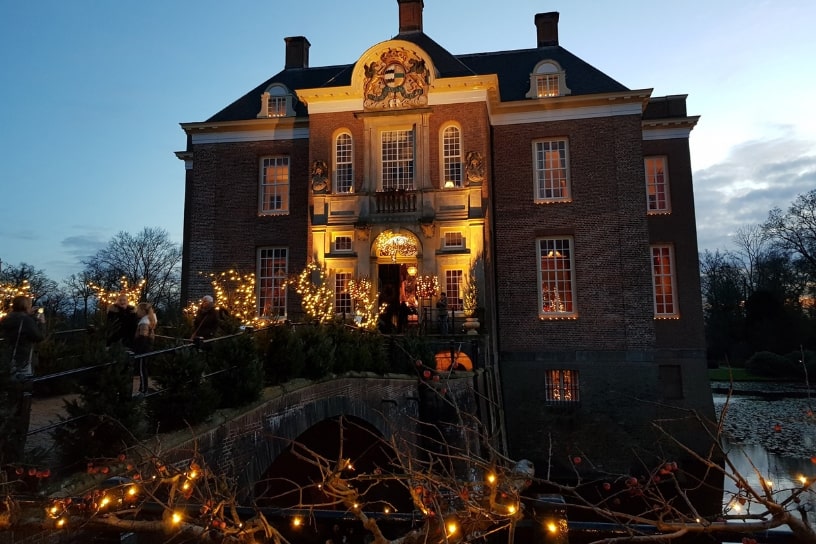 Kasteel Middachten tijdens kerst 