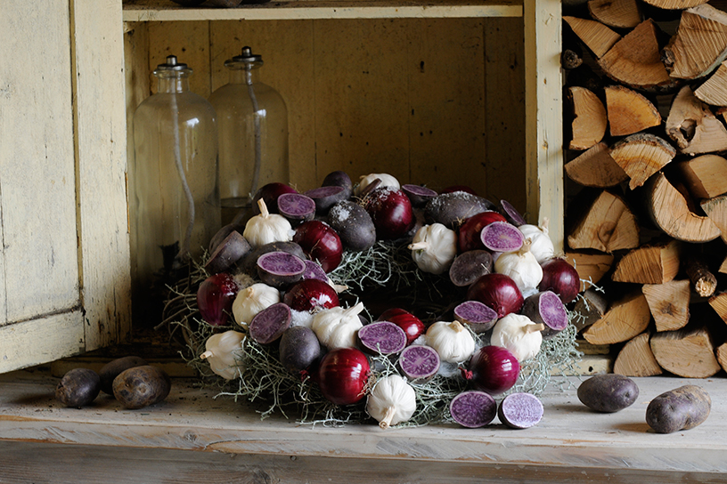 Krans met winterse elementen