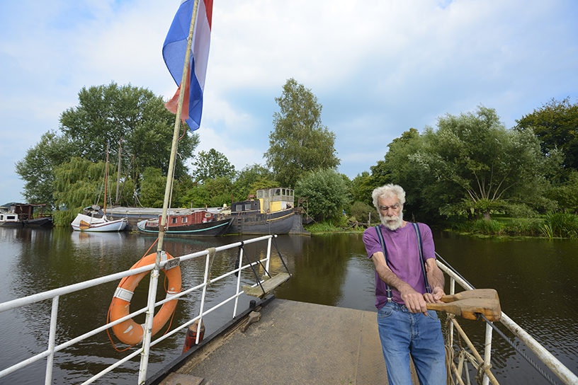 Jan Versteegh op de trekveer