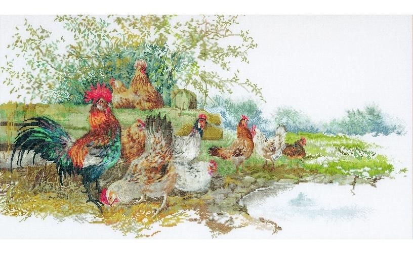 Borduurpakket kippen