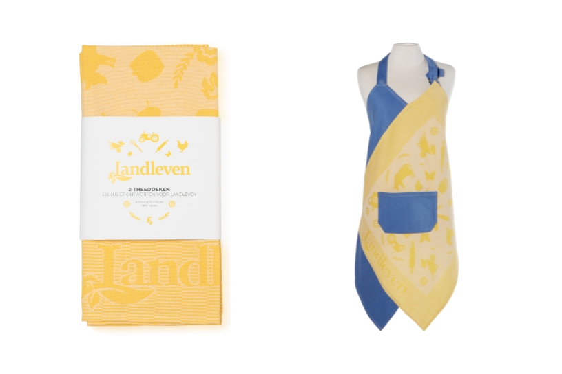 Landleven schort en theedoek